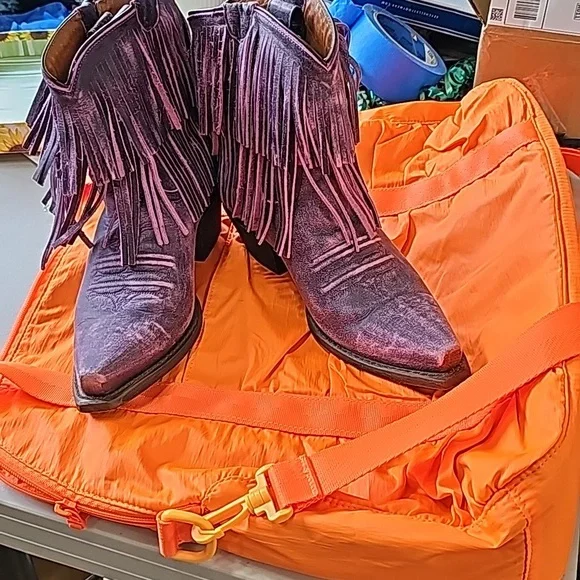 ROPER FRINGE BOOT- PURPLE 7.5 NEW - Picture 10 of 16
